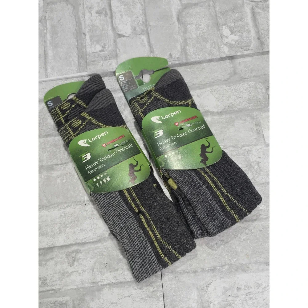 Lorpen 3 Hiking Mountaineering‎ Overcalf Socks Men 5-7, Women 6-8.5 Sz Small